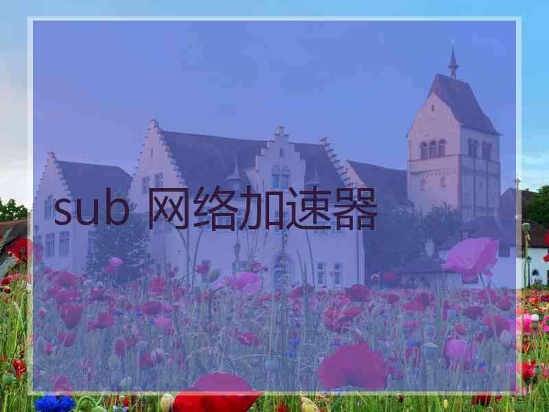 sub 网络加速器 sub 网络加速器